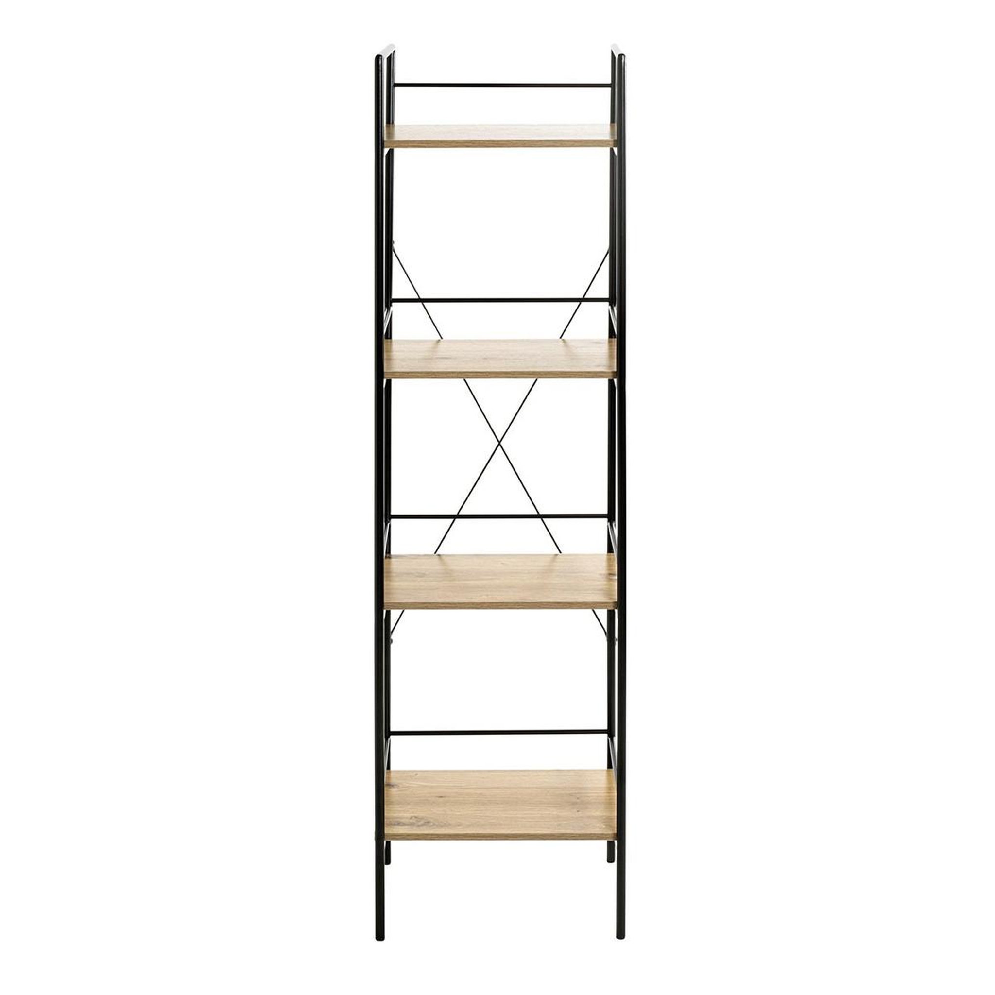 Voir la diapositive 2 : Paris Prix Étagère design 4 niveaux  edgar  130cm naturel & noir