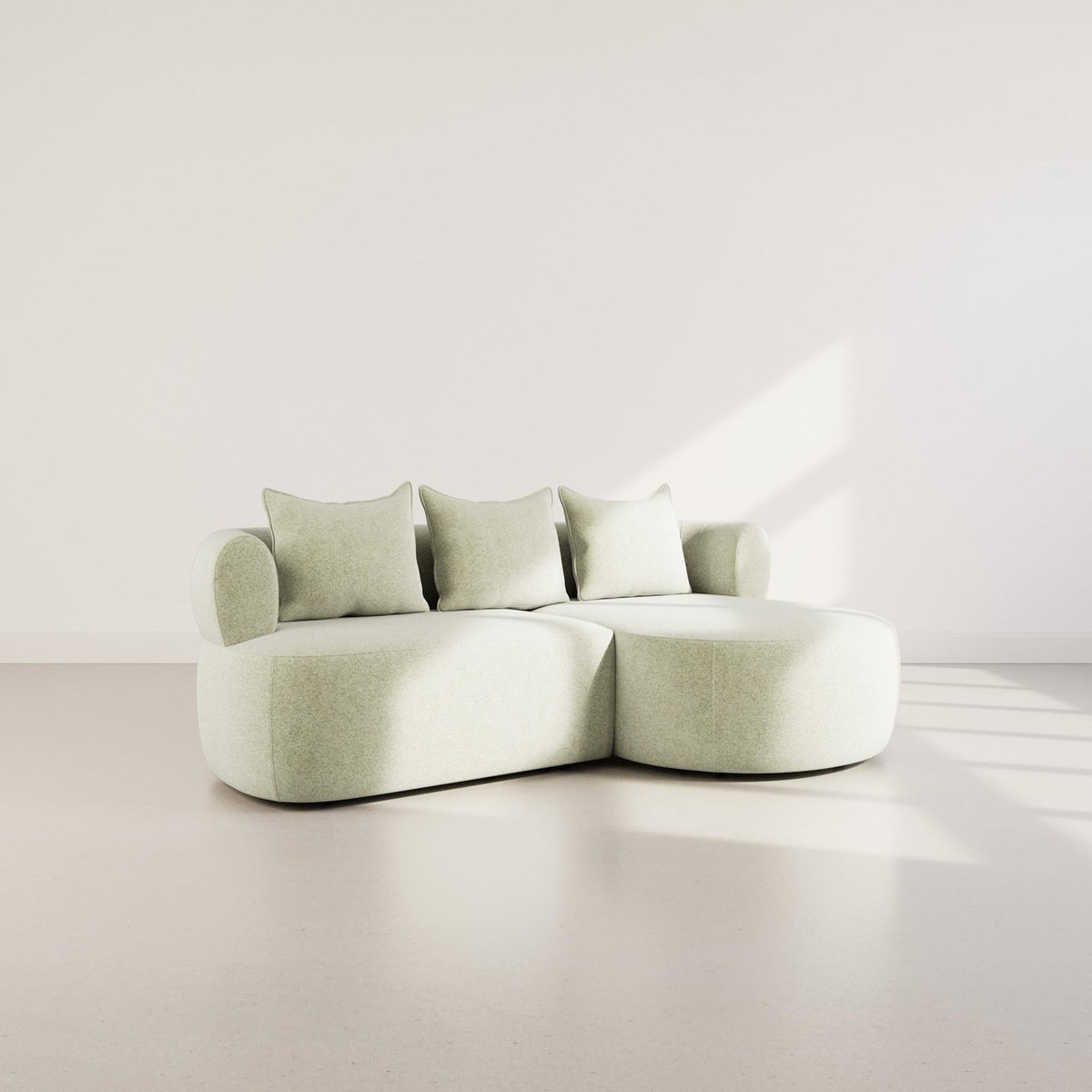 LISA DESIGN Angela - canapé d'angle droit 4 places en velours texturé