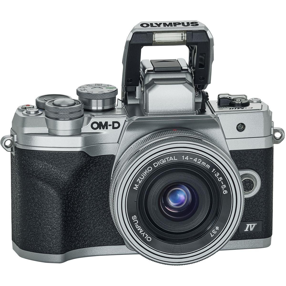 Olympus Appareil photo Hybride E-M10 Mark IV + Pancake 14-42mm Silver