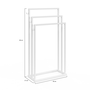 Voir la diapositive 4 : ID MARKET Porte-serviettes sur pied 3 niveaux DALLAS métal blanc design industriel
