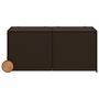 Voir la diapositive 4 : VIDAXL Boîte de rangement de jardin et roues marron 283L poly rotin