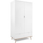 Voir la diapositive 1 : MARKET24 Armoire de chambre - GÖTEBORG 61 - Chene sonoma / Blanc - 2 portes battantes - 90 x 55 x 180 cm