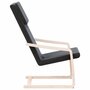 Voir la diapositive 5 : VIDAXL Chaise de relaxation Noir Tissu