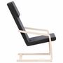 Voir la diapositive 5 : VIDAXL Chaise de relaxation Noir Tissu