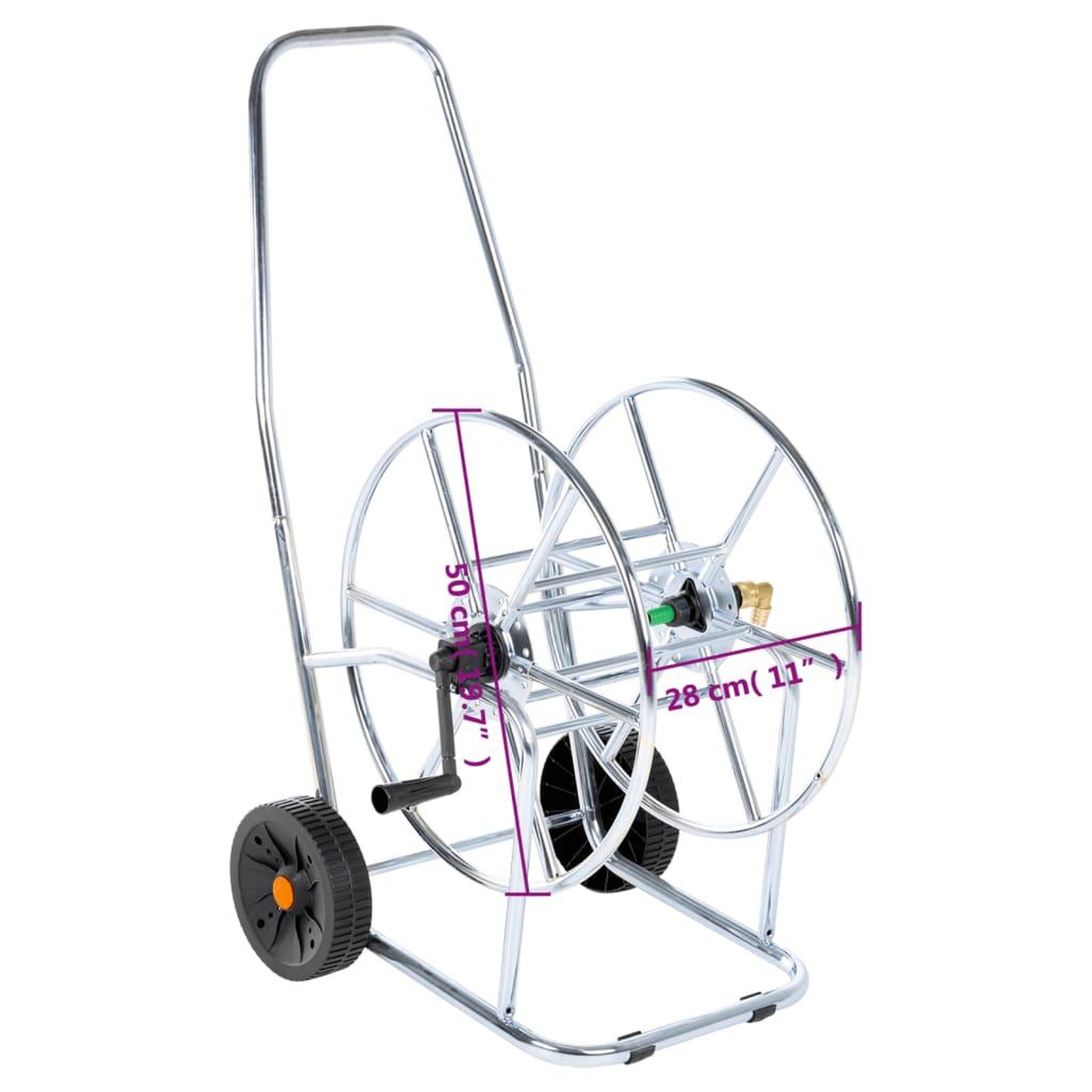 Voir la diapositive 6 : VIDAXL Chariot d'enrouleur pour tuyau de 80 m 3/4  acier