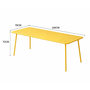 Voir la diapositive 3 : CONCEPT USINE Table de jardin 6 places 160cm jaune BERGAME