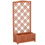Voir la diapositive 1 : OUTSUNNY Jardinière avec treillis - bac à fleurs - jardinière sur pied - dim. 60L x 30l x 122H cm bois sapin pré-huilé