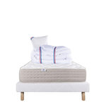 LUXURY LITERIE Ensemble literie ressorts, Dreamlux Ferme, Blanc. Coloris disponibles : Blanc
