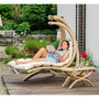 Voir la diapositive 1 : Chaise Longue Swing + Support en bois traité