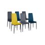 Voir la diapositive 1 : Lot de 6 chaises en velours JUNE