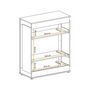 Voir la diapositive 4 : Paris Prix Vitrine Led 2 Portes  Berlin  111cm Gris & Naturel
