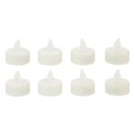 FEERIC LIGHT & CHRISTMAS Lot de 8 Bougies Led  Colorama  4cm Blanc
