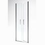 Voir la diapositive 2 : Aurlane Porte de douche pivotante Saloon Chromé - 70 x 200