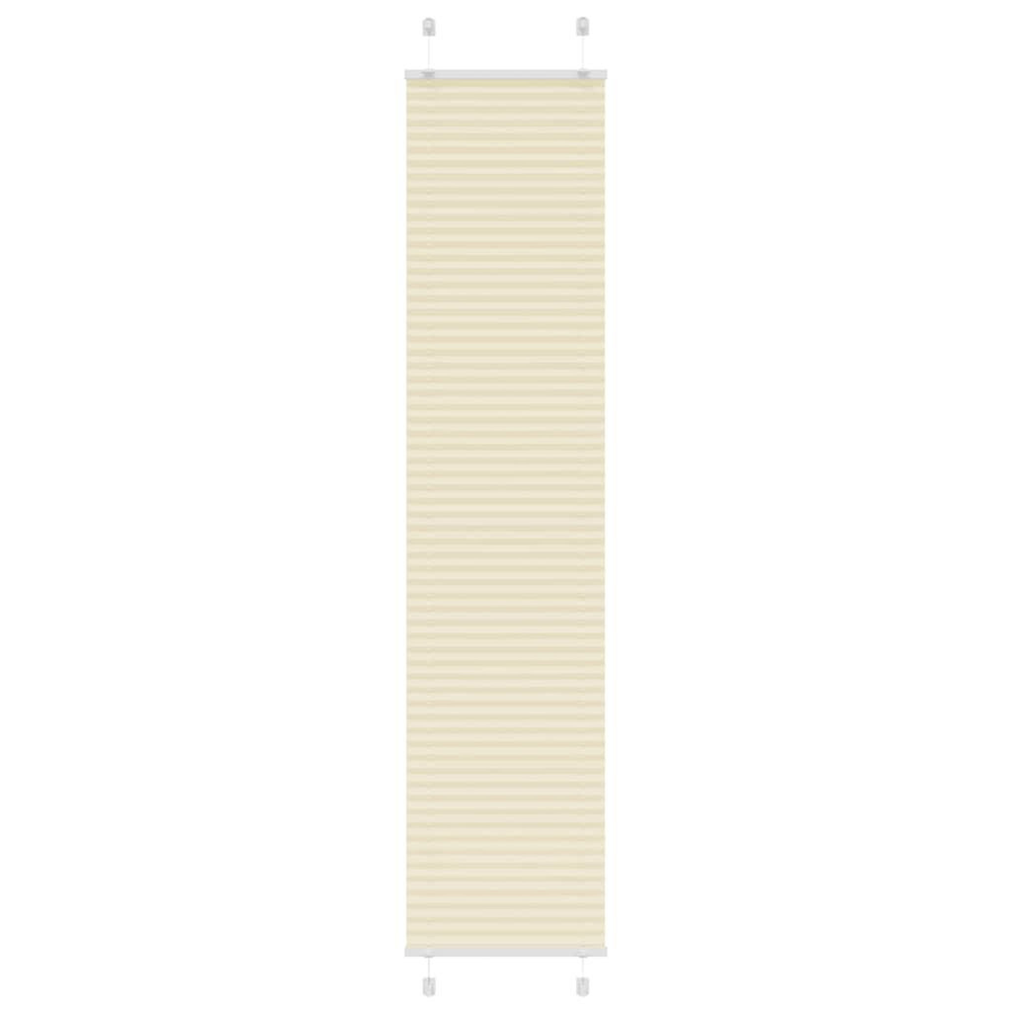 VIDAXL Store plisse creme 40x200 cm largeur du tissu 39,4 cm polyester