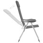 Voir la diapositive 2 : VIDAXL Chaises de camping pliables lot de 4 Gris Aluminium