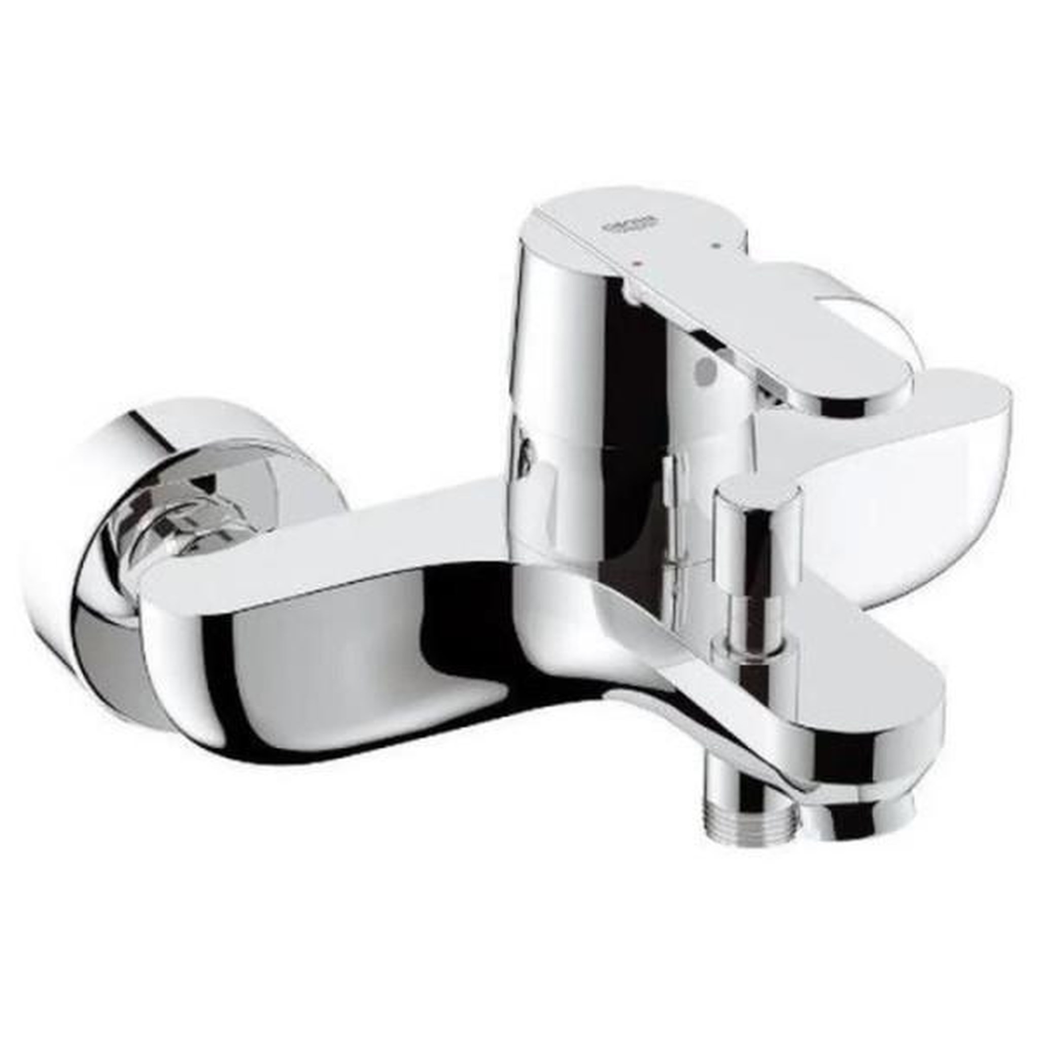 Grohe Mitigeur monocommande bain douche - grohe - get - montage mural - raccord fileté - rosaces métal