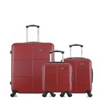 BLUESTAR BLUESTAR - LOT DE 3 - Valises grand format, cabine et cabine XXS MIAMI. Coloris disponibles : Gris, Rose, Noir, Rouge, Bleu