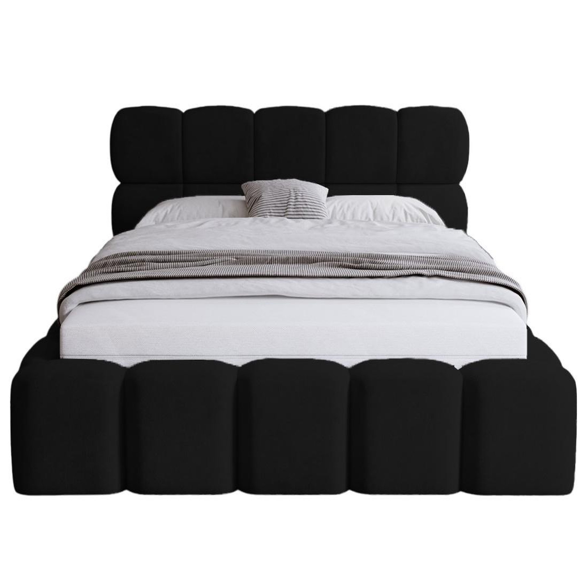Voir la diapositive 4 : BEST MOBILIER Mariposa - lit coffre queen size - 160x200 cm - sommier inclus - en velours
