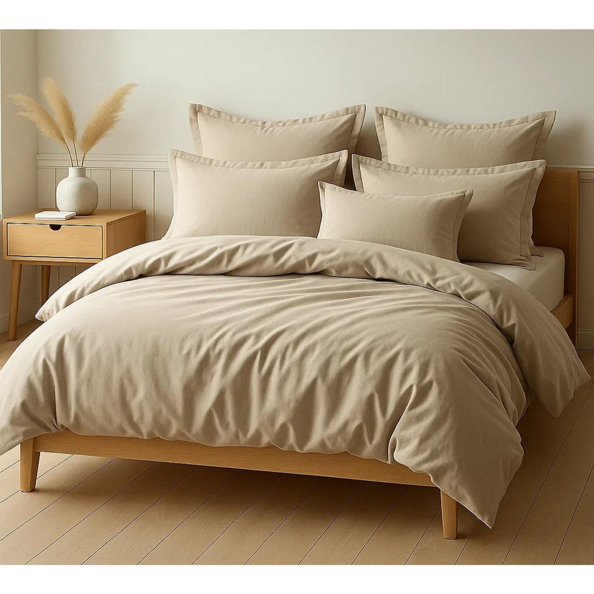 Home collection Parure housse de couette 100% coton 57fils