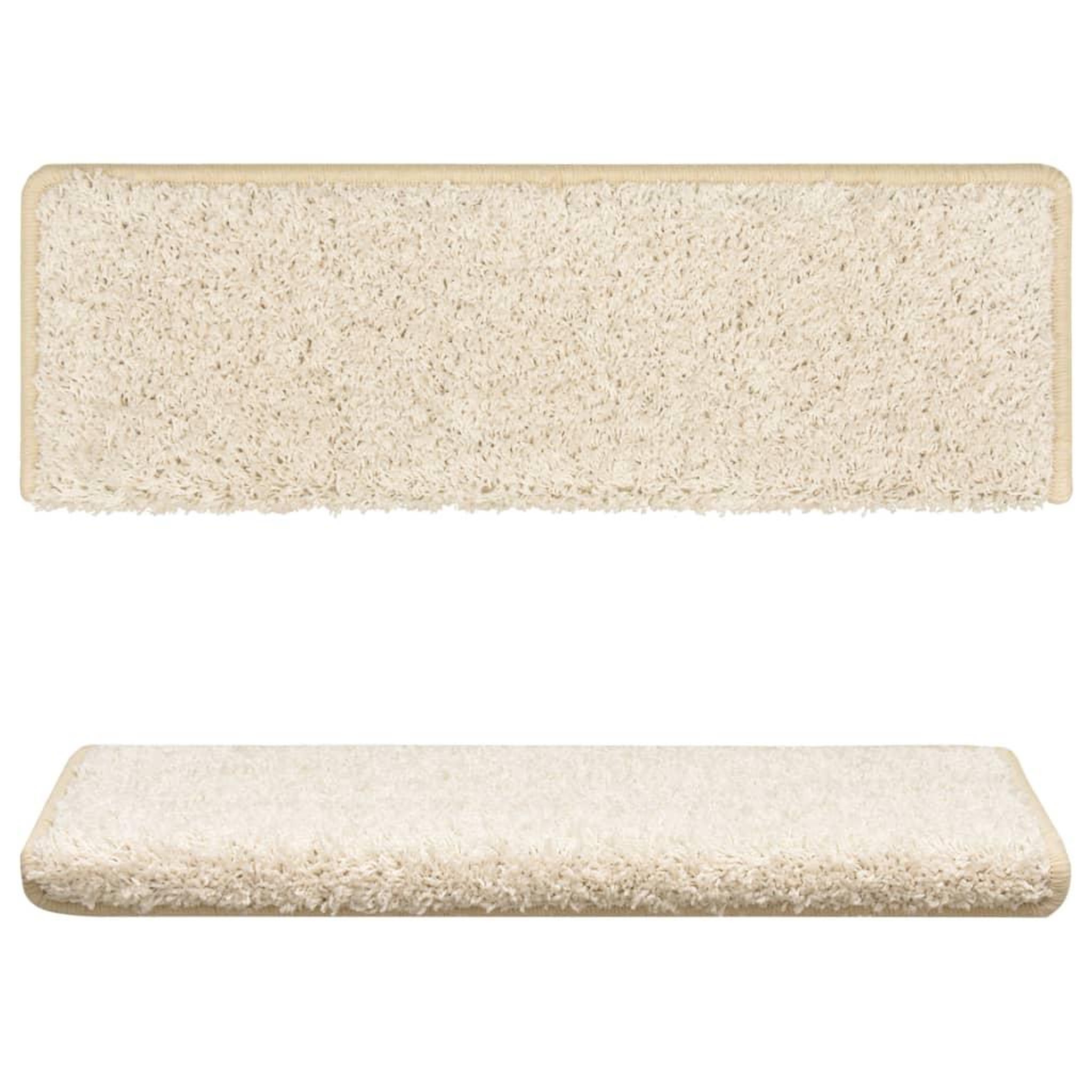 Voir la diapositive 4 : VIDAXL Tapis d'escalier 10 pcs 65x21x4 cm Blanc