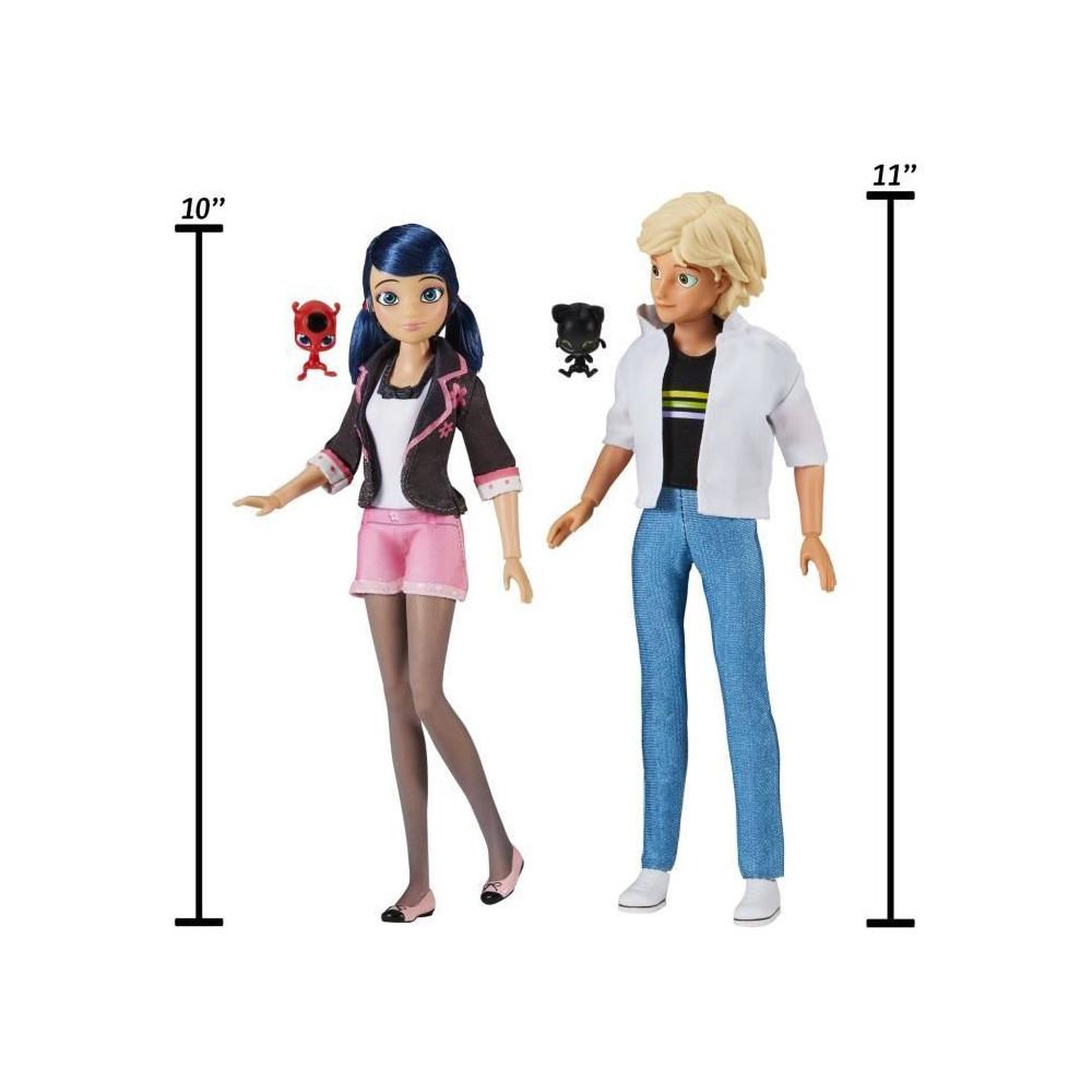 Voir la diapositive 2 : BANDAI Pack de 2 Poupées - BANDAI - Miraculous - P50377 - Marinette & Adrien - 26 cm