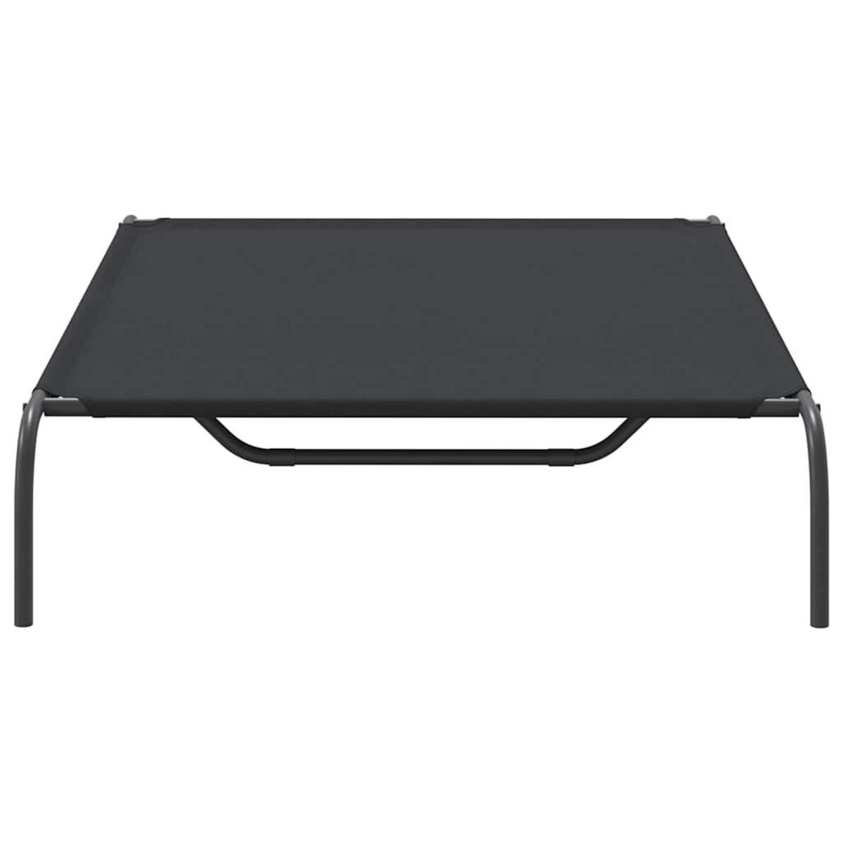 VIDAXL Lit sureleve pour chien noir 130x80x20 cm tissu oxford et acier