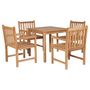 Voir la diapositive 1 : VIDAXL Ensemble a manger d'exterieur 5pcs Bois solide de teck