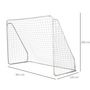 Voir la diapositive 3 : HOMCOM But de football - cage de foot - but futsal dim. 301L x 126l x 200H cm - châssis métal époxy filet PE - piquets inclus - blanc