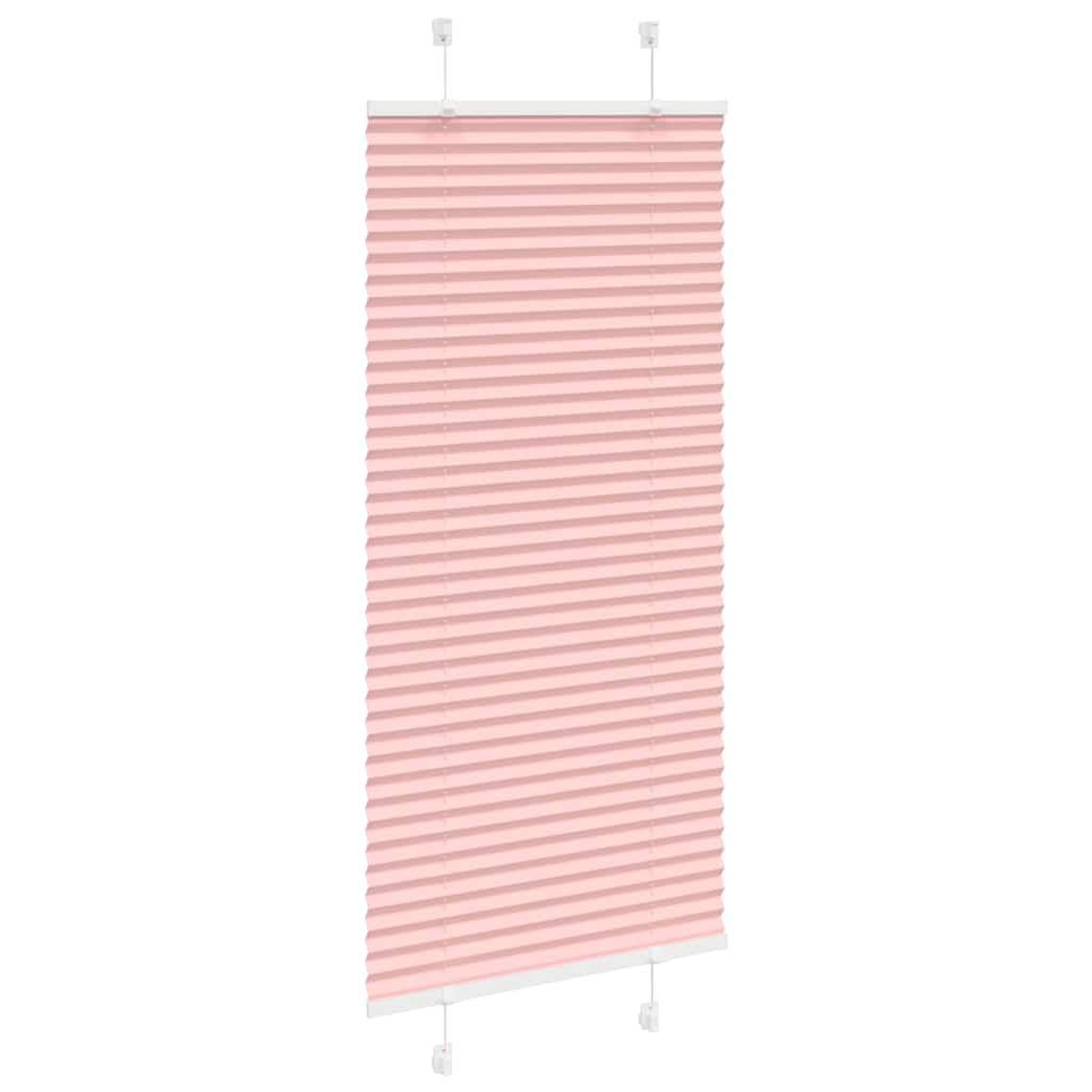 Voir la diapositive 3 : VIDAXL Store plisse rose 55x100 cm largeur du tissu 54,4 cm polyester
