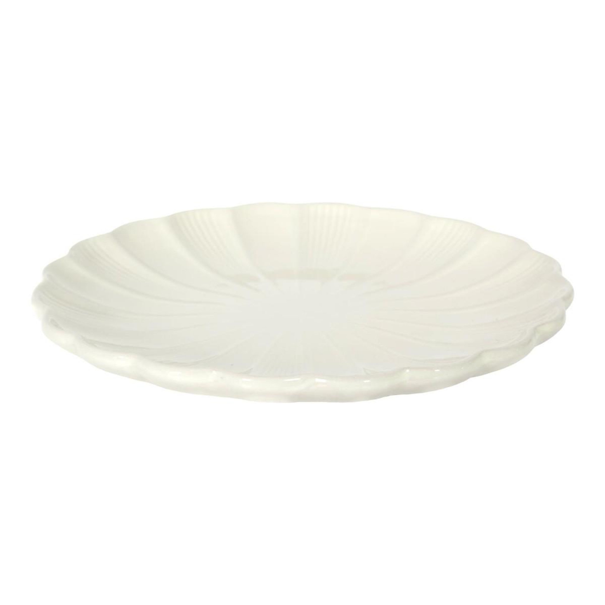 Voir la diapositive 2 : The Home Deco Factory Lot de 6 assiettes à dessert  calista  19cm écru