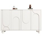 MERAX Buffet 4 porte(s) 0 tiroir(s) - 120 cm blanc mdf