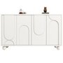 Voir la diapositive 1 : MERAX Buffet 4 porte(s) 0 tiroir(s) - 120 cm blanc mdf