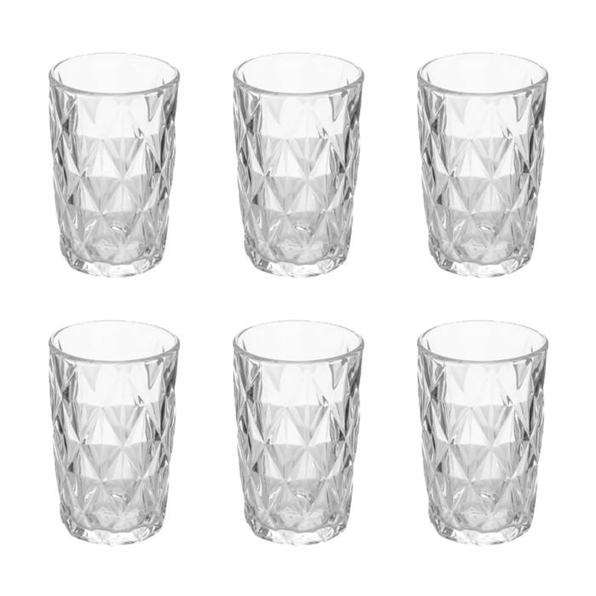 SECRET DE GOURMET Lot de 6 Gobelets Hauts  Lea  40cl Transparent