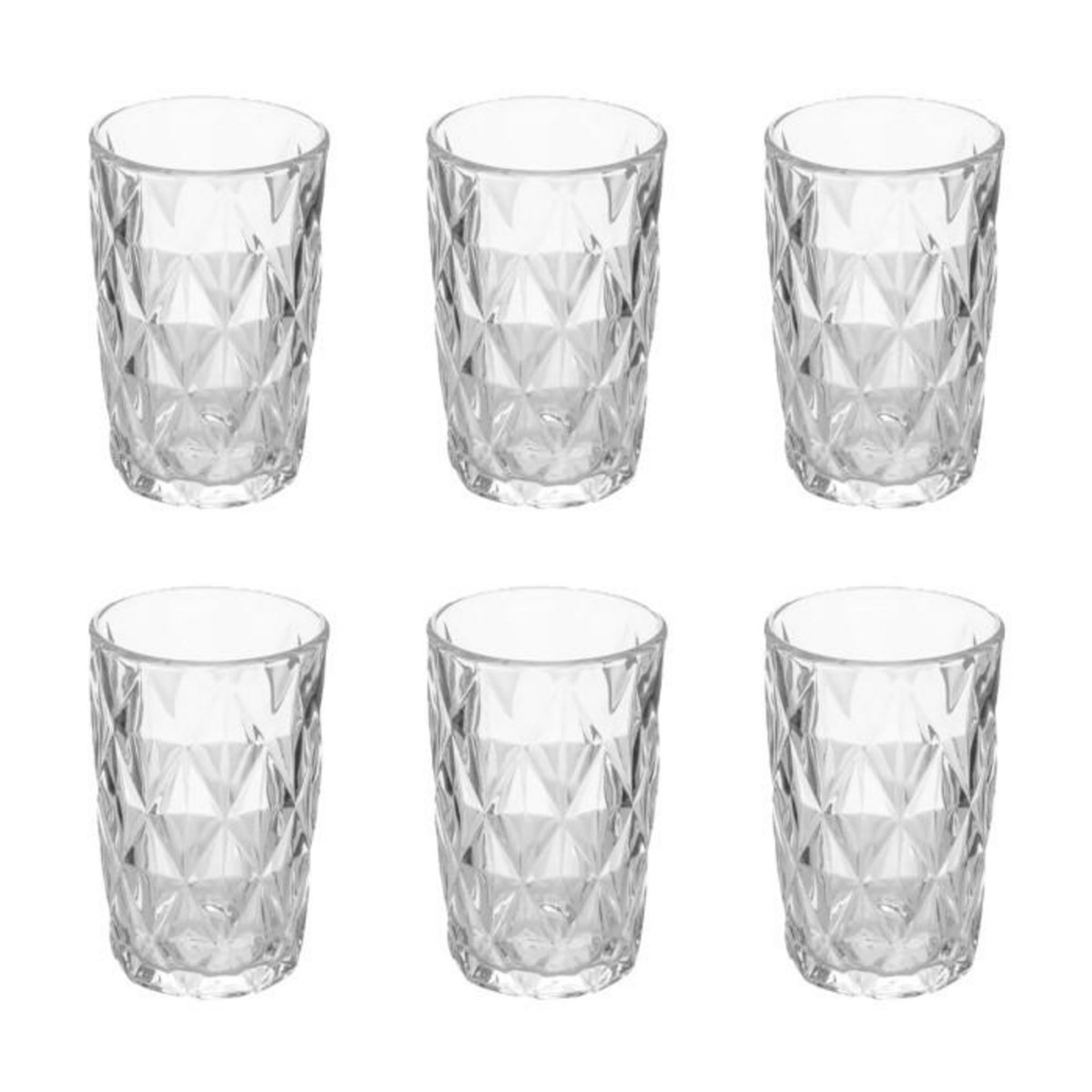 SECRET DE GOURMET Lot de 6 Gobelets Hauts  Lea  40cl Transparent