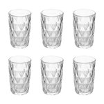 SECRET DE GOURMET Lot de 6 Gobelets Hauts  Lea  40cl Transparent