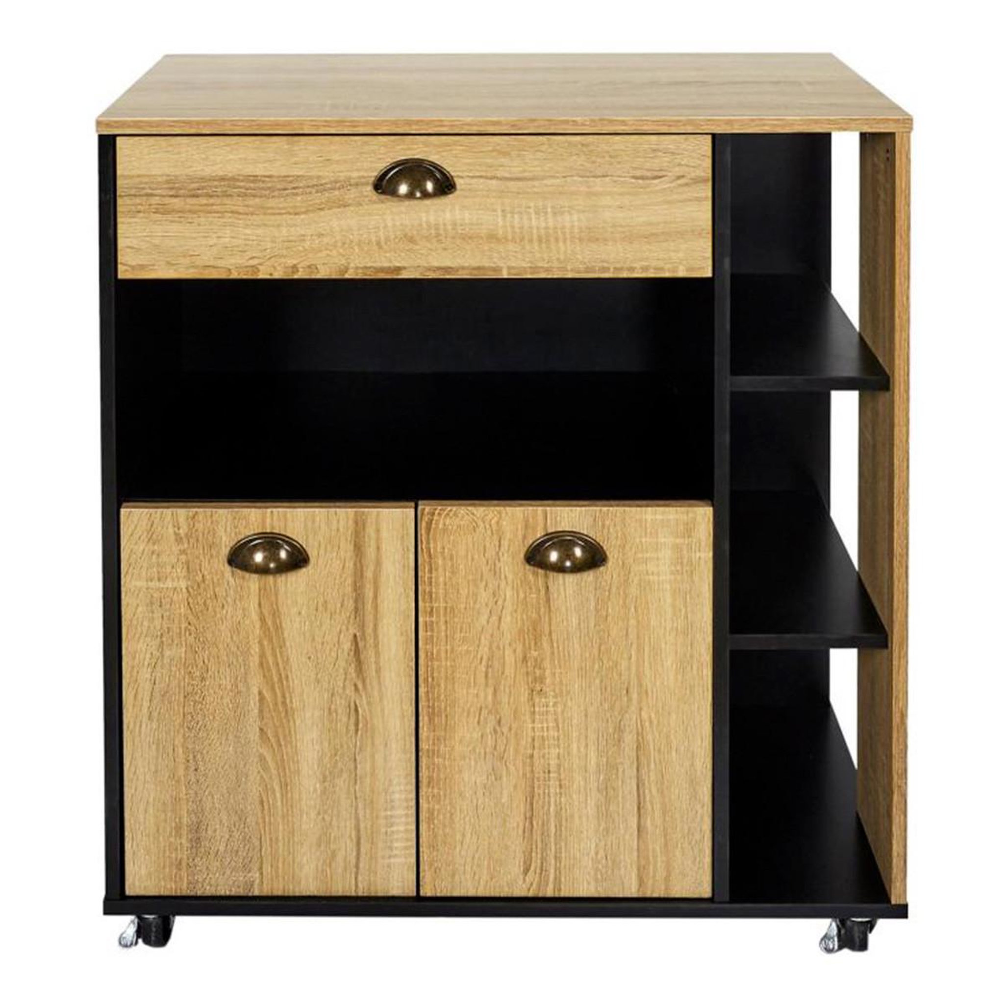 The Home Deco Factory Desserte de cuisine  chef  86cm marron & noir