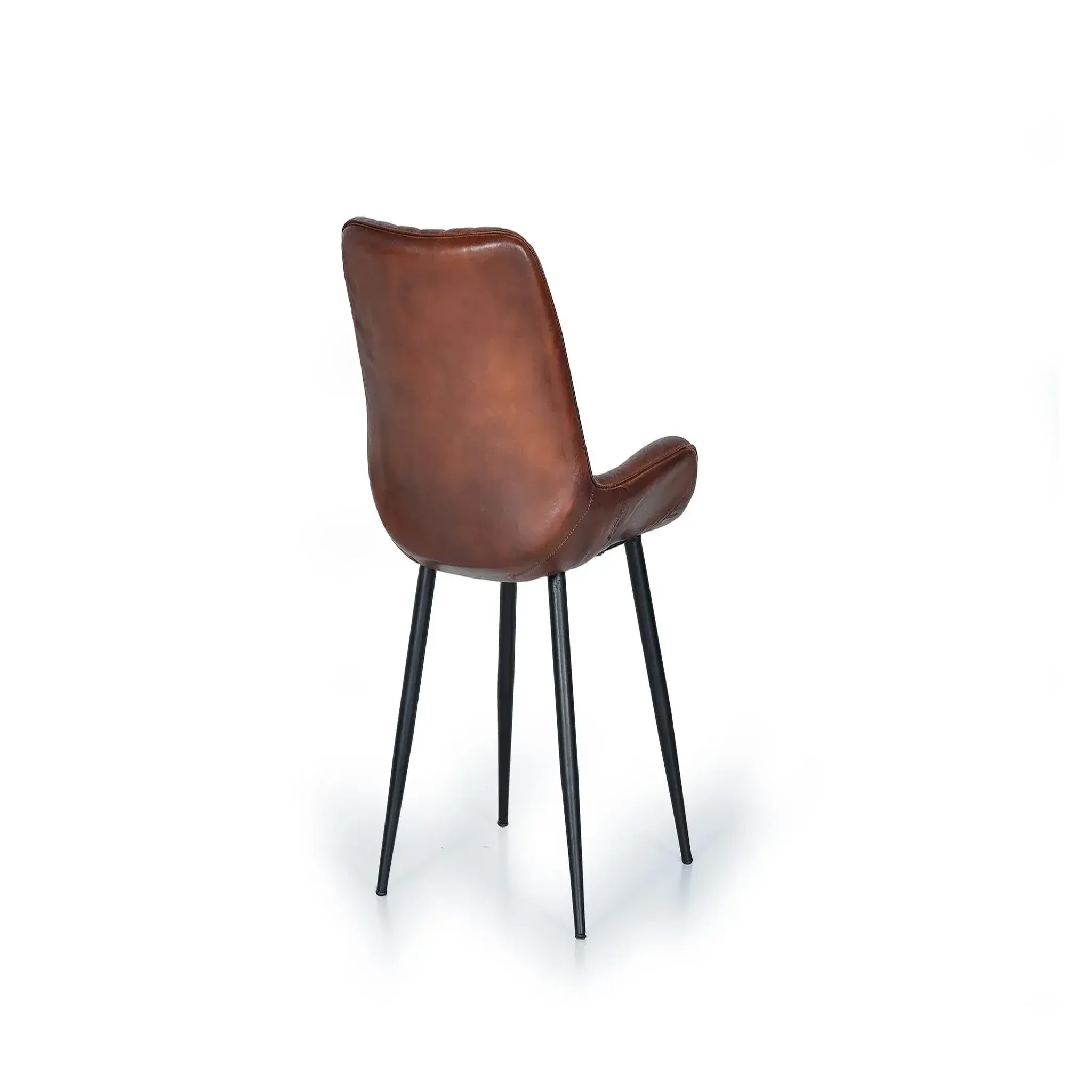 Voir la diapositive 3 : GINER Y COLOMER SL Chaise en cuir 53 cm style industriel vintage