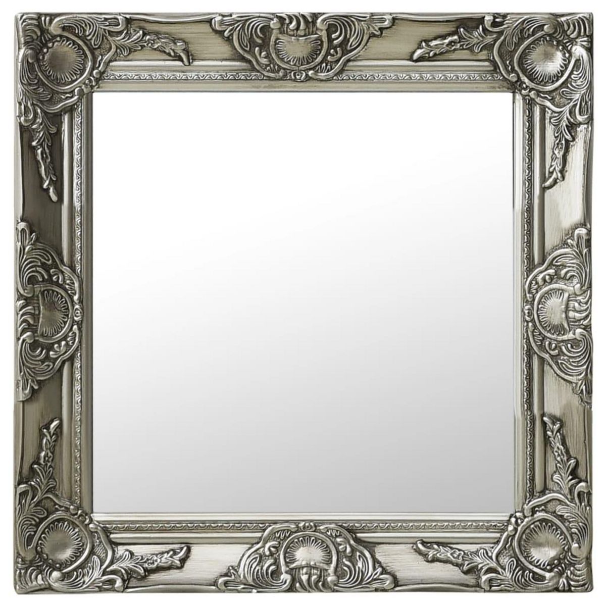VIDAXL Miroir mural style baroque 50x50 cm Argente