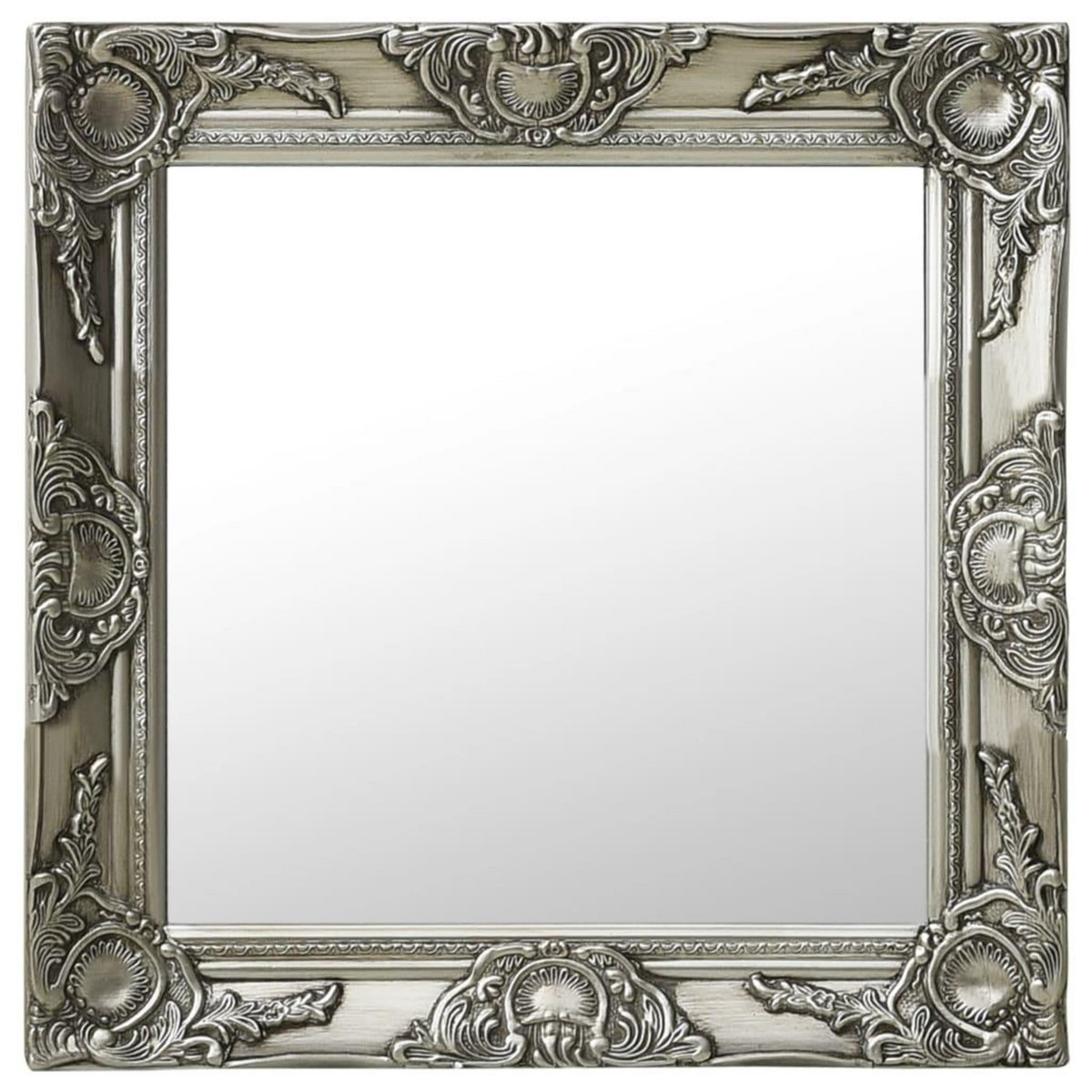 VIDAXL Miroir mural style baroque 50x50 cm Argente