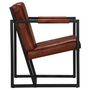 Voir la diapositive 3 : VIDAXL Fauteuil Marron Cuir veritable