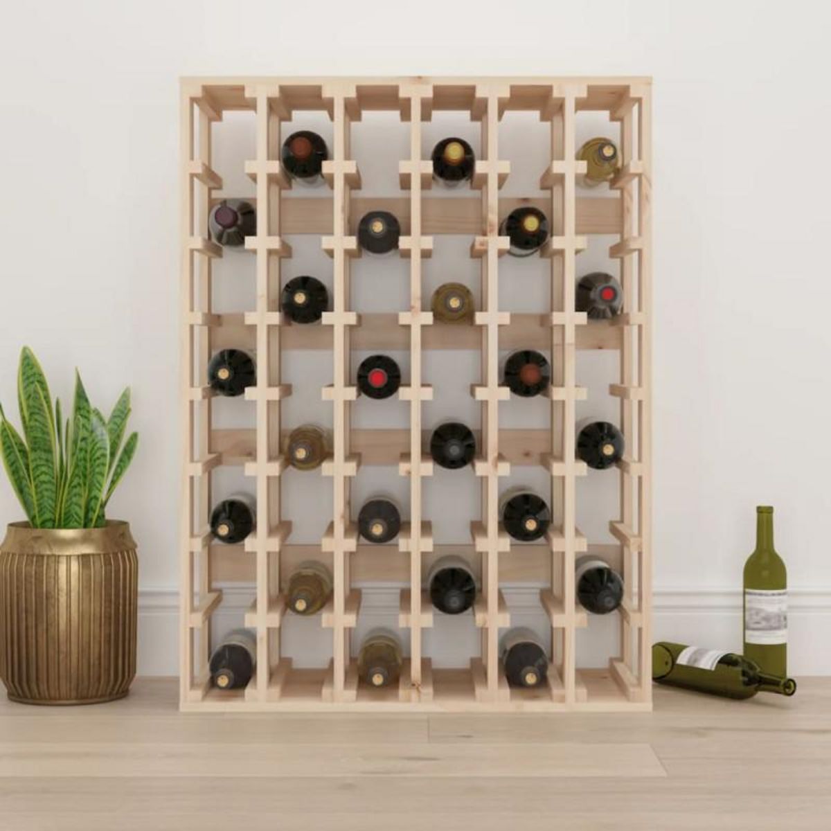 VIDAXL Casier à vin 70x33x94 cm Bois de pin massif