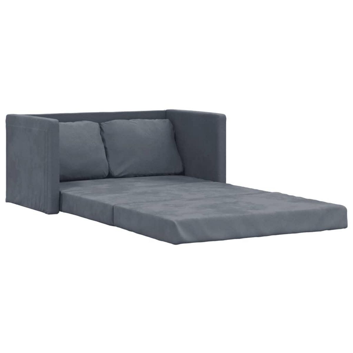 VIDAXL Canape-lit 2 en 1 gris fonce 122x204x55 cm velours