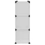 VIDAXL Cubes de rangement 9 pcs avec portes Transparent PP