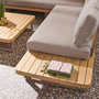 Voir la diapositive 5 : SWEEEK Salon de jardin d'angle bois d'acacia et aluminium 5 places marron - Acalia