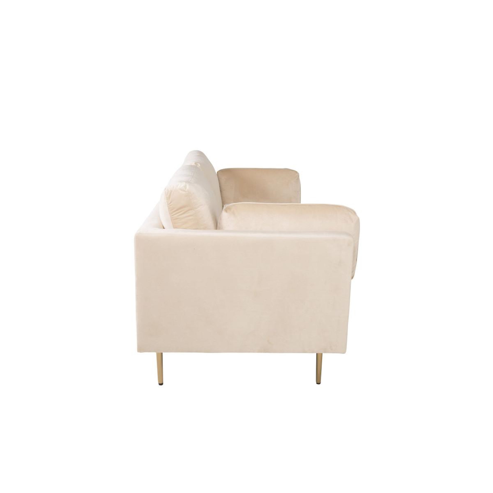 Voir la diapositive 6 : Paris Prix Canapé 3 places en velours  boom  203cm beige & or