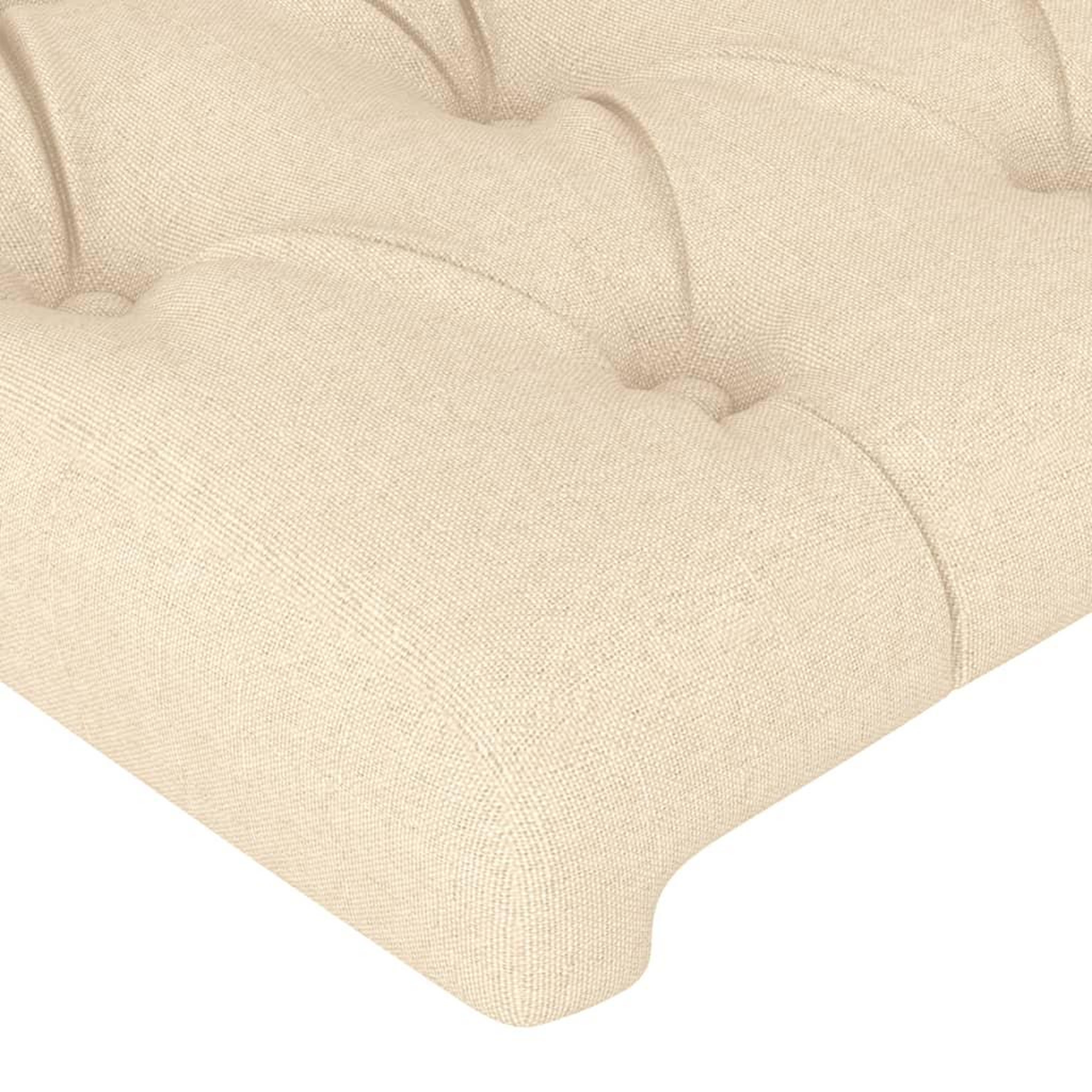 Voir la diapositive 5 : VIDAXL Tete de lit a LED Creme 147x16x118/128 cm Tissu