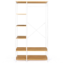 Voir la diapositive 3 : ID MARKET Dressing penderie étagères L. 90 cm DETROIT design industriel bois et métal blanc