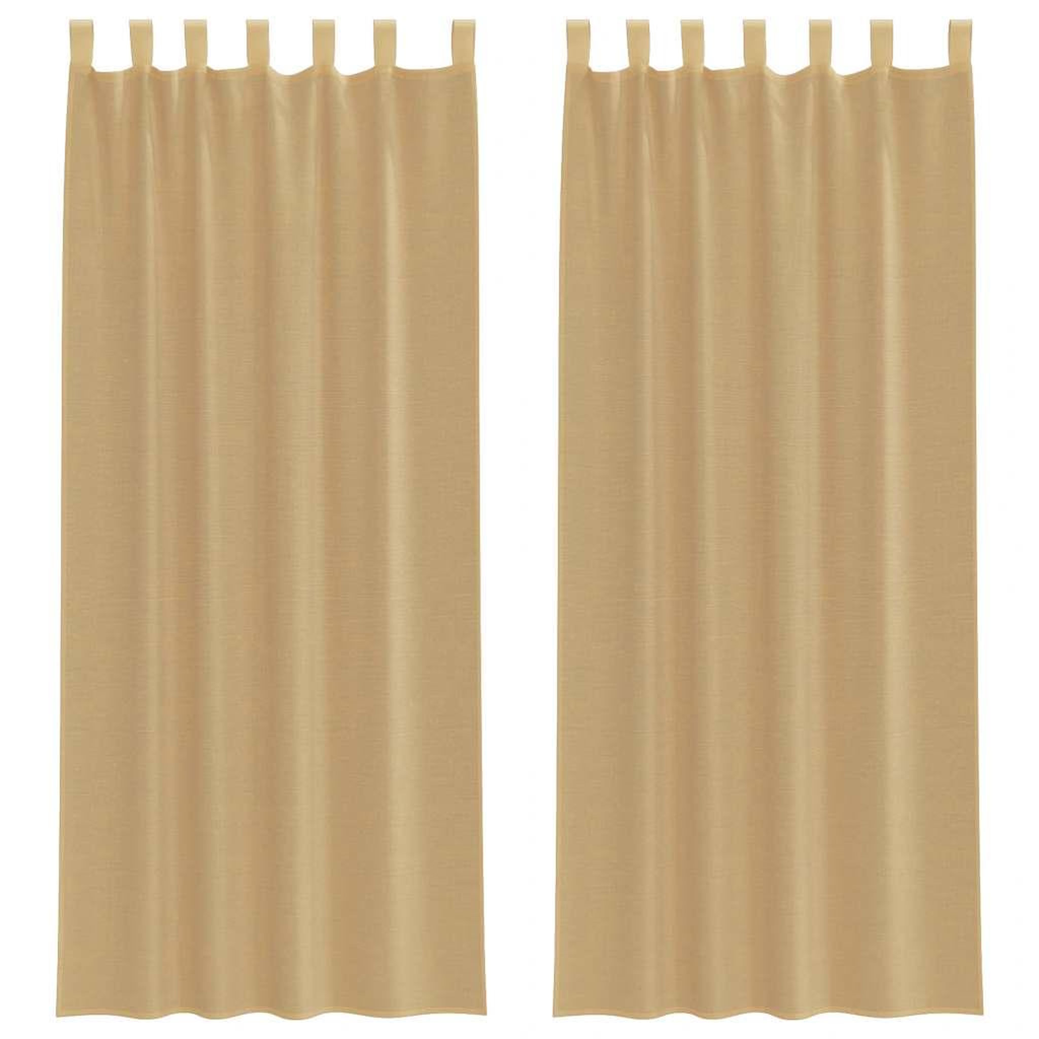 Voir la diapositive 2 : VIDAXL Rideaux en voile avec passe-tringles 2 pcs sable