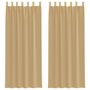 Voir la diapositive 2 : VIDAXL Rideaux en voile avec passe-tringles 2 pcs sable
