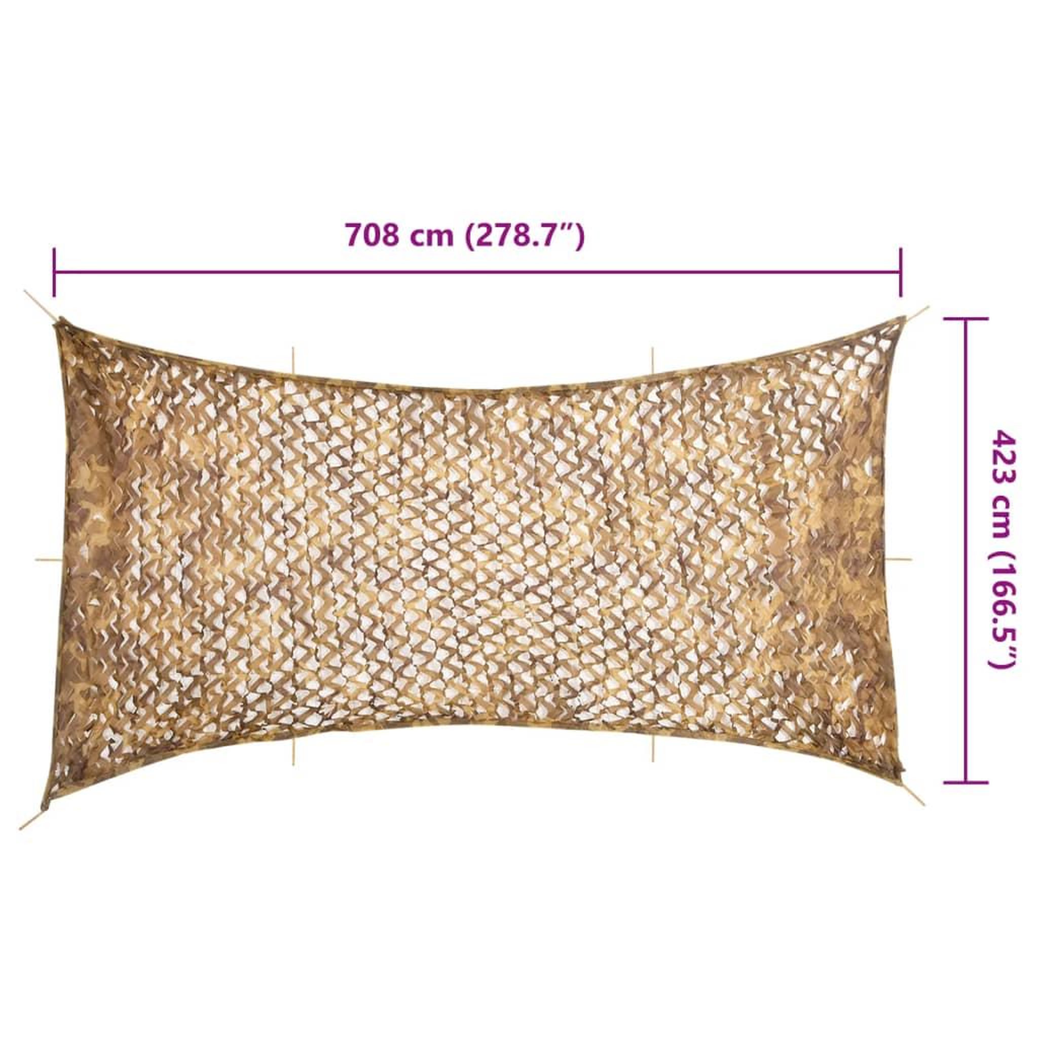 Voir la diapositive 6 : VIDAXL Filet de camouflage avec sac de rangement 708x423 cm sable